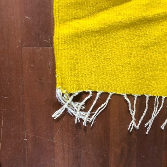 Vintage Yellow Aztec Calendar Rug Runner Tapestry - Picture 7 of 8